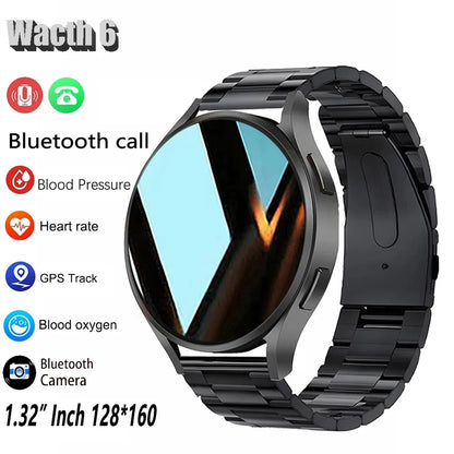 Watch 6 Business Smartwatch Men 1.32 Inch 128*160 Bluetooth Call Health Monitoring Alarm Clock Fashion Watch Women Multifunction