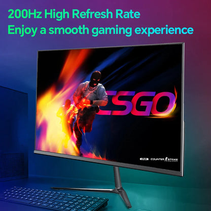 2025 Anmite 24 Inch PC Gaming Monitor 200Hz IPS LCD Display 1920×1080P FHD Desktop Ultra-thin Gaming Computer Screen100Hz HDMI