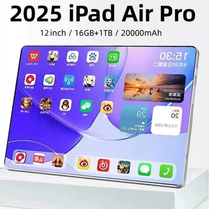 2024 Original IPAD Air Pro Tablet 16GB+1TB 12 Inch 20000mAh Android13 Snapdrago 870 5G WIFI Dual SIM Card Call Tablets PC Tab