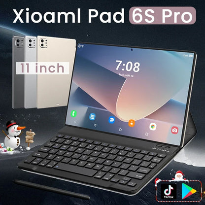 2025 New 11 inch Pad 6S Pro Tablet Android 15 16GB+1024GB 10000mah 5G WiFi Dual SIM Card Tablet PC Global Tablette Google Mi Tab