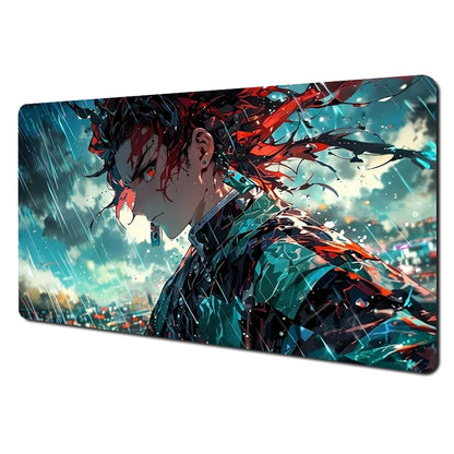 Japanese Demon Slayer: Kimetsu No Yaiba Tanjiro Mouse Mat Gaming Accessories Anime Mousepad Company Mausepad Gamer Office Desks