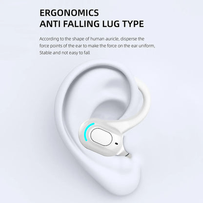 M-F8 Waterproof Hanging Single Ear Earbuds Bluetooth-compatible 5.2 Noise Cancelling Sports Wireless Business Headphones Headset