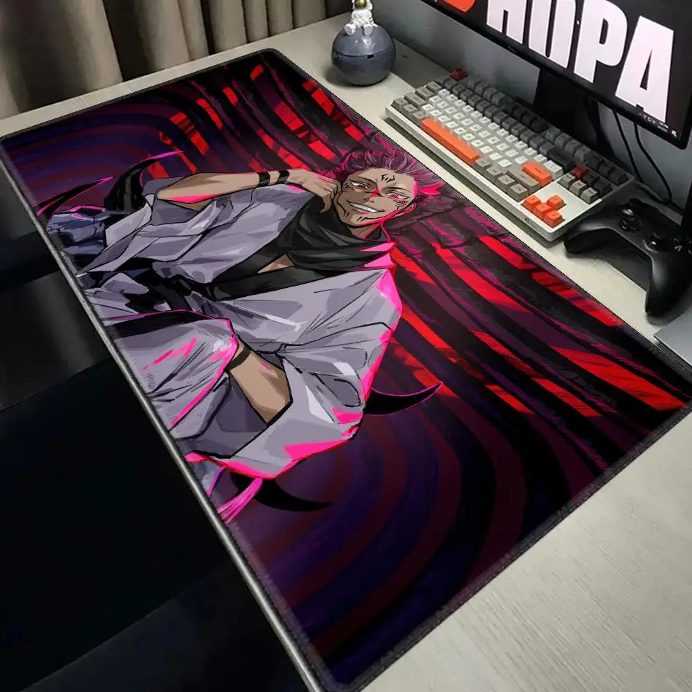 Anime Jujutsu Kaisen Mouse Pad XXL Gaming Accessories Office Gamer Keyboard Desk Mat Non-Slip Laptop Satoru Gojo Mousepad