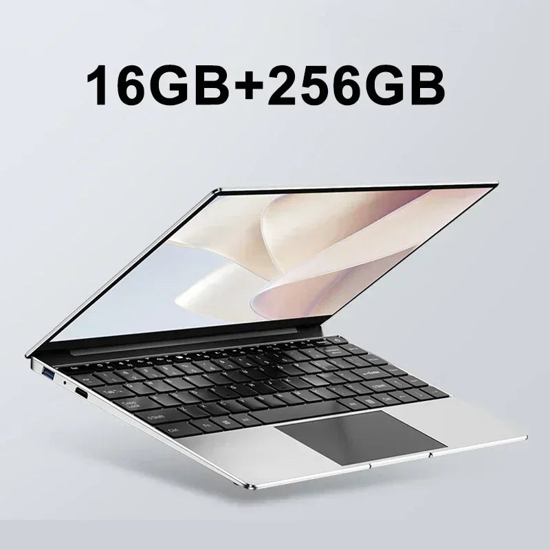 14.1" Ultra Slim Laptop 16GB RAM 2TB SSD Intel N3700 Notebook Gamer  Windows 11 Pro