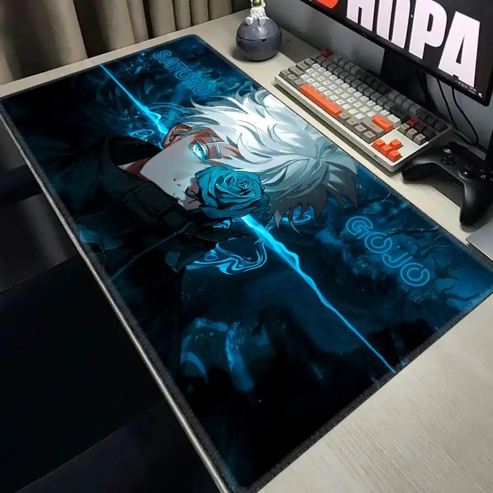 Anime Jujutsu Kaisen Mouse Pad XXL Gaming Accessories Office Gamer Keyboard Desk Mat Non-Slip Laptop Satoru Gojo Mousepad