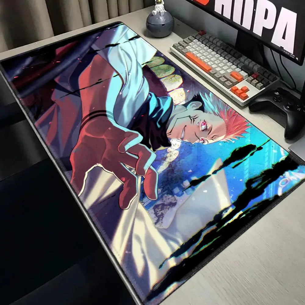 Anime Jujutsu Kaisen Mouse Pad XXL Gaming Accessories Office Gamer Keyboard Desk Mat Non-Slip Laptop Satoru Gojo Mousepad