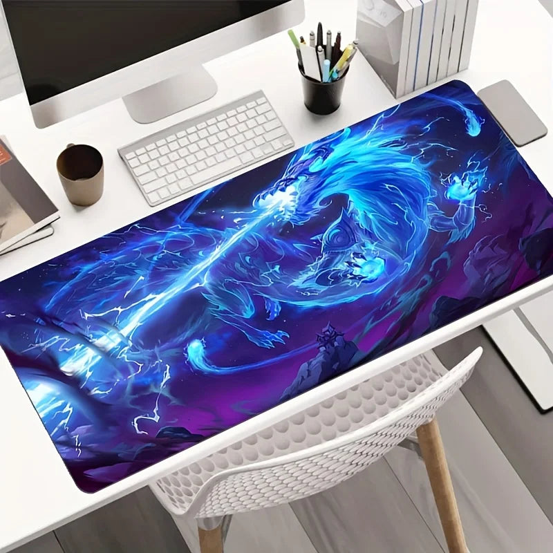 Blue Dragon Mouse Pad Speed Mouse Mat Games Computers Desk Accessories Office Rug Pc Gamer Desktops Gaming Setup Table Cushion