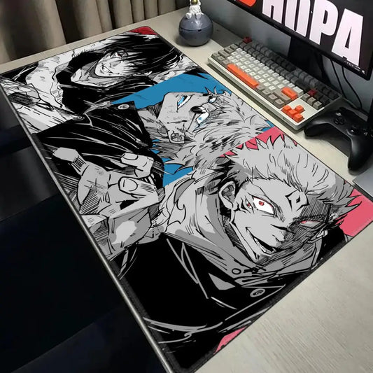 Anime Jujutsu Kaisen Mouse Pad XXL Gaming Accessories Office Gamer Keyboard Desk Mat Non-Slip Laptop Satoru Gojo Mousepad