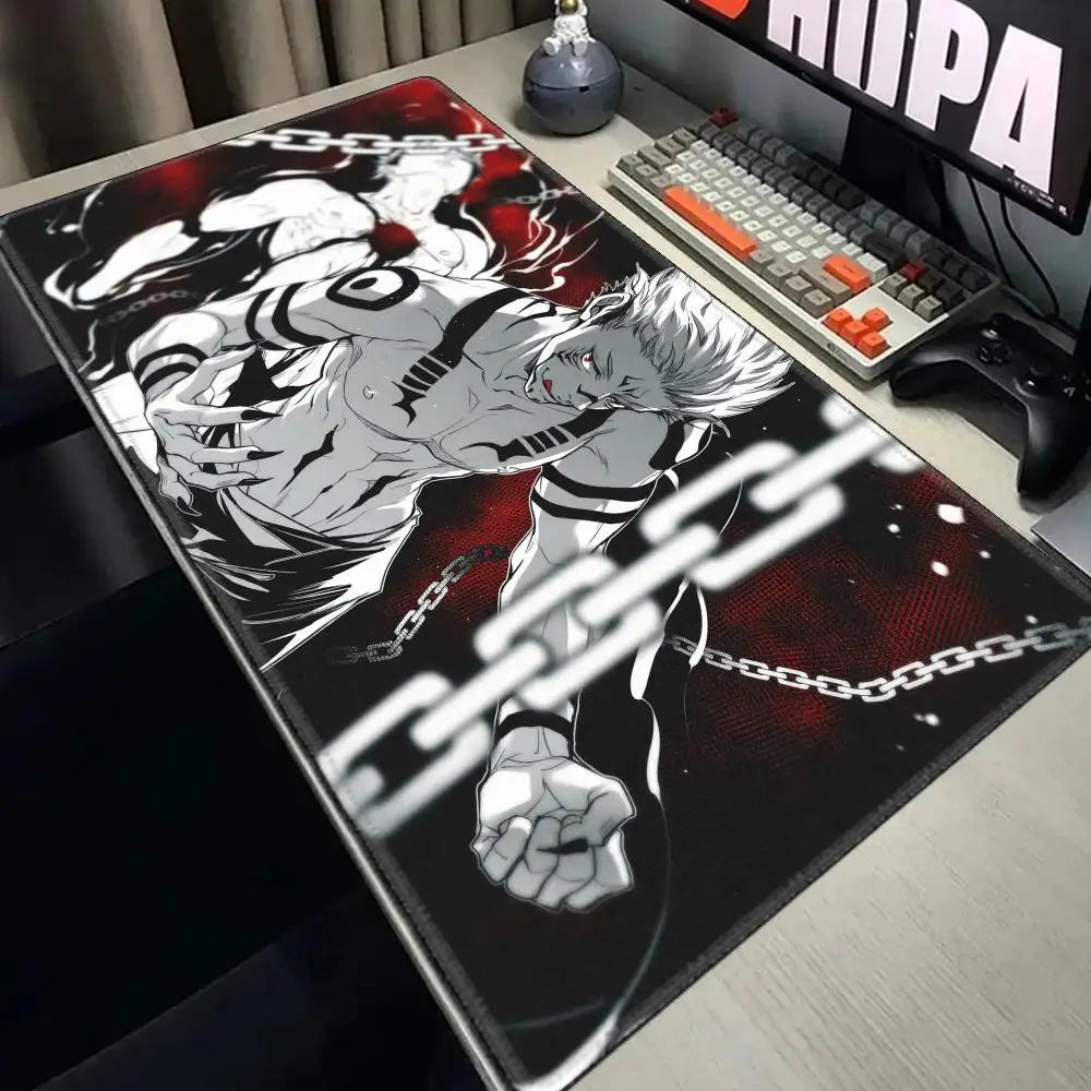 Anime Jujutsu Kaisen Mouse Pad XXL Gaming Accessories Office Gamer Keyboard Desk Mat Non-Slip Laptop Satoru Gojo Mousepad