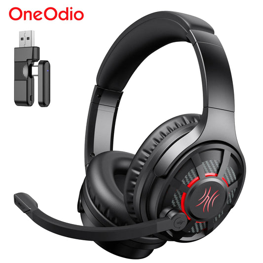 Oneodio G18BT 2.4GHz USB/Type C Wireless Gaming Headset Bluetooth 5.3 Headphones Gamer With Noise Cancelling Mic for PC PS4 PS5