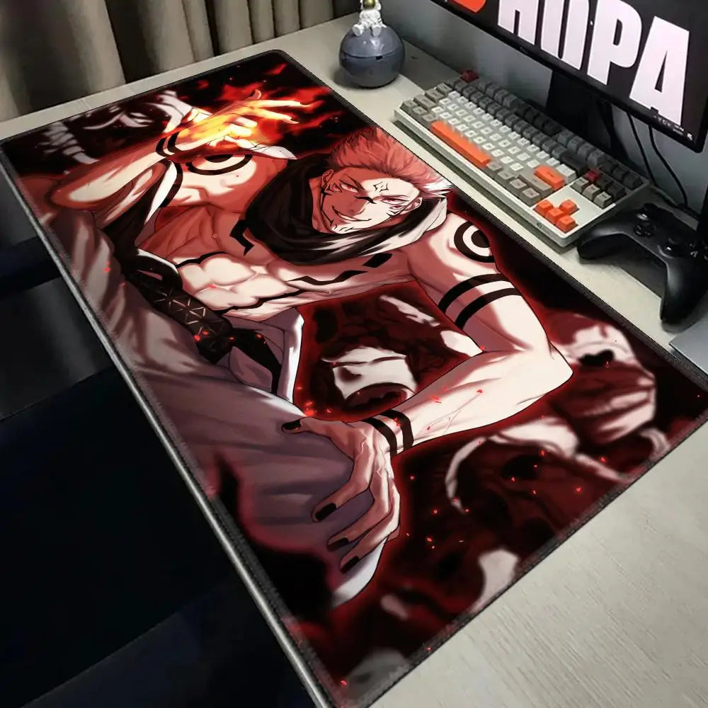 Anime Jujutsu Kaisen Mouse Pad XXL Gaming Accessories Office Gamer Keyboard Desk Mat Non-Slip Laptop Satoru Gojo Mousepad