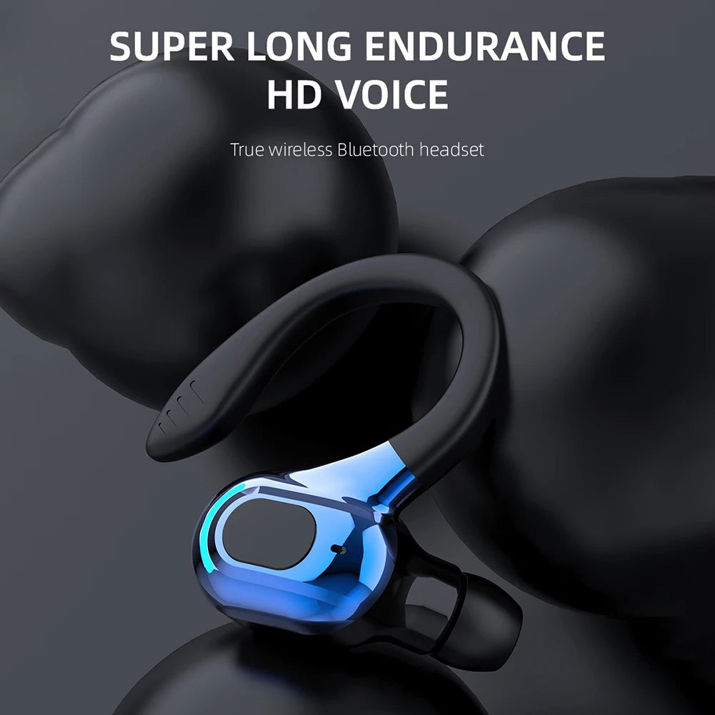 M-F8 Waterproof Hanging Single Ear Earbuds Bluetooth-compatible 5.2 Noise Cancelling Sports Wireless Business Headphones Headset